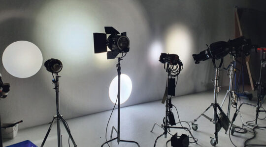 éclairage LED sur un tournage